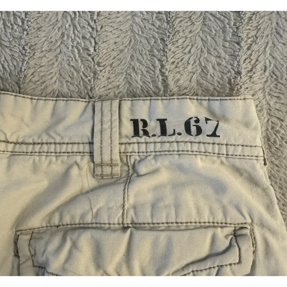 Vintage Polo‎ Jeans Company Ralph Lauren Mens 31 Cargo Shorts Off White Utility